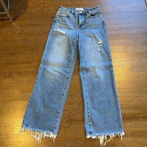 Mica- wide leg jeans with cuts